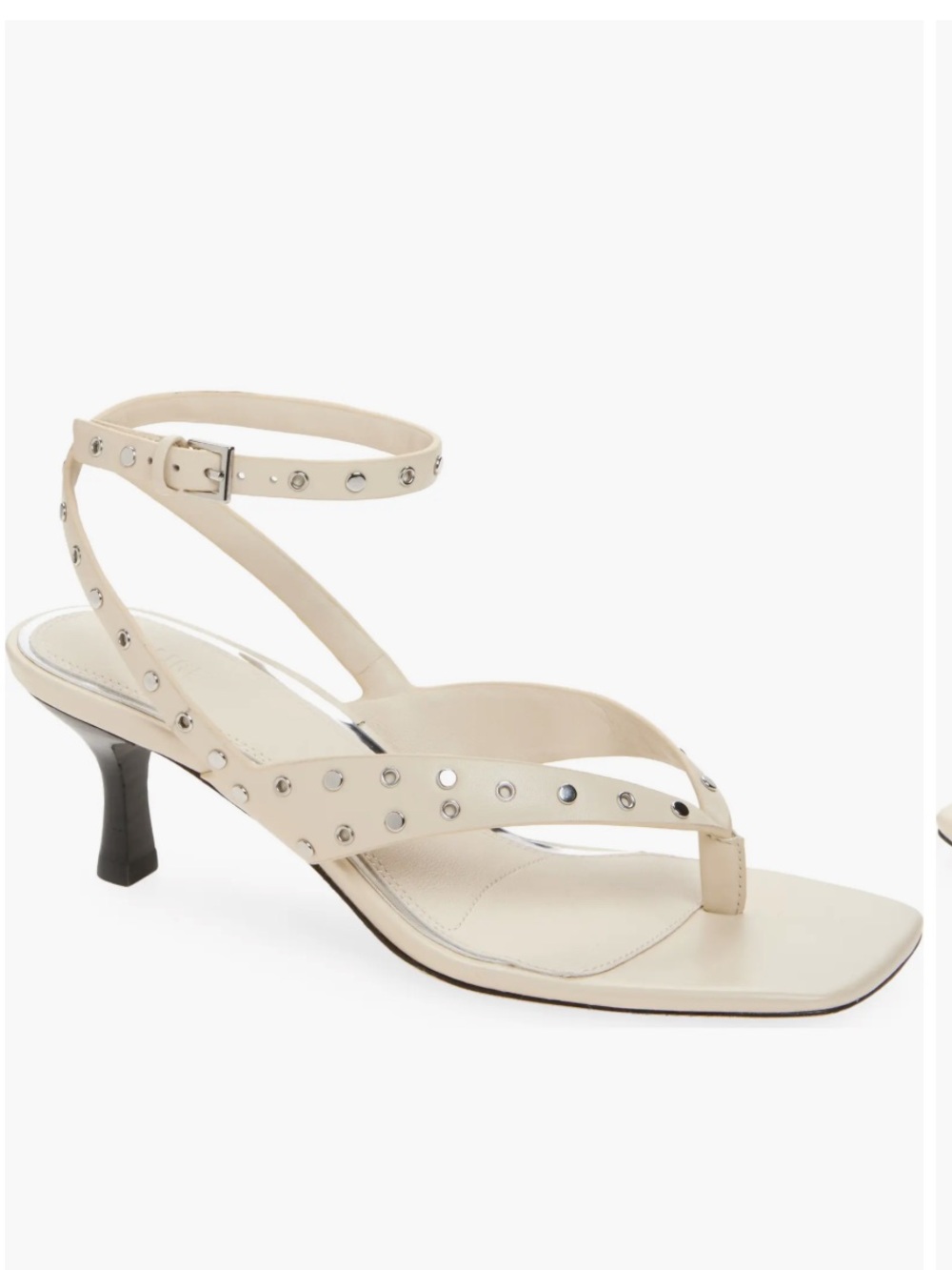 PAIGE Emmy Ankle Strap Sandal in Bone